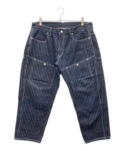 KOJIMA GENES（コジマジーンズ）KOJIMA GENES (コジマジーンズ) ヒッコリークロップドデニムパンツ インディゴ サイズ:91cm(W36)の古着・服飾アイテム