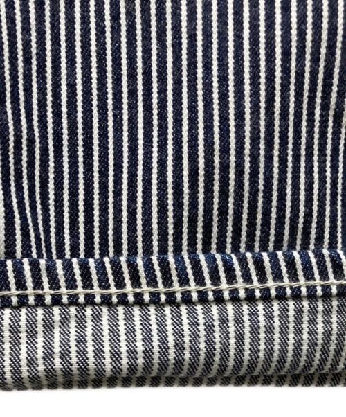 KOJIMA GENES（コジマジーンズ）KOJIMA GENES (コジマジーンズ) ヒッコリークロップドデニムパンツ ホワイト×インディゴ サイズ:91cm(W36)の古着・服飾アイテム