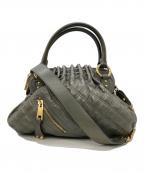 MARC JACOBSマークジェイコブス）の古着「プレオウンドキルティングレザハンドバッグ」｜グリーン