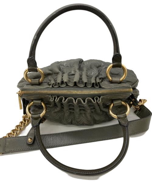 MARC JACOBS（マークジェイコブス）MARC JACOBS (マークジェイコブス) プレオウンドキルティングレザハンドバッグ グリーンの古着・服飾アイテム