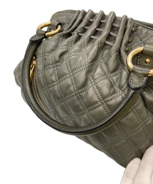 MARC JACOBS（マークジェイコブス）MARC JACOBS (マークジェイコブス) プレオウンドキルティングレザハンドバッグ グリーンの古着・服飾アイテム