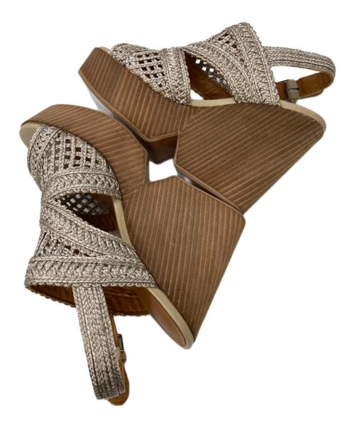 CLERGERIE（クレジュリー）CLERGERIE (クレジュリー) ウェッジソールサンダル グレー サイズ:37の古着・服飾アイテム