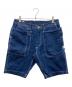 SASSAFRAS（ササフラス）の古着「フォールリーフガーデナーショーツ」｜インディゴ