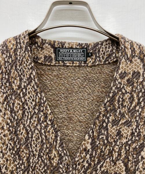 Hysteric Glamour（ヒステリックグラマー）Hysteric Glamour (ヒステリックグラマー) SPEAK NO EVILワッペン カーディガン ベージュ サイズ:Sの古着・服飾アイテム