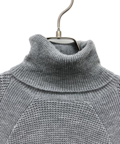 Hysteric Glamour（ヒステリックグラマー）Hysteric Glamour (ヒステリックグラマー) カールカール ワッフル タートルネック プルオーバー グレー サイズ:FREEの古着・服飾アイテム