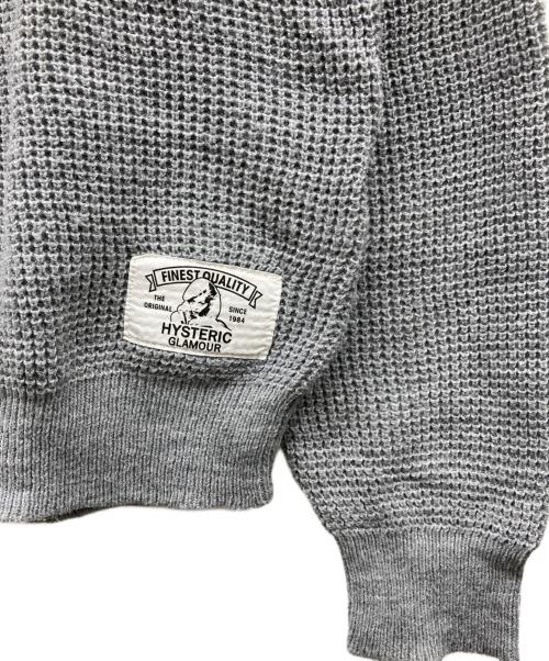 Hysteric Glamour（ヒステリックグラマー）Hysteric Glamour (ヒステリックグラマー) カールカール ワッフル タートルネック プルオーバー グレー サイズ:FREEの古着・服飾アイテム