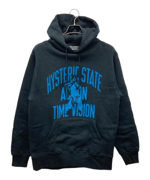 Hysteric Glamour（ヒステリックグラマー）Hysteric Glamour (ヒステリックグラマー) 25AW ACTION TIME VISION パーカー ブラック サイズ:Mの古着・服飾アイテム