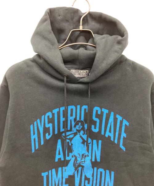 Hysteric Glamour（ヒステリックグラマー）Hysteric Glamour (ヒステリックグラマー) 25AW ACTION TIME VISION パーカー ブラック サイズ:Mの古着・服飾アイテム