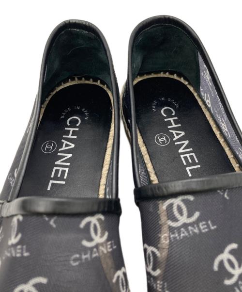 CHANEL（シャネル）CHANEL (シャネル) エスパドリーユ ブラック サイズ:37の古着・服飾アイテム