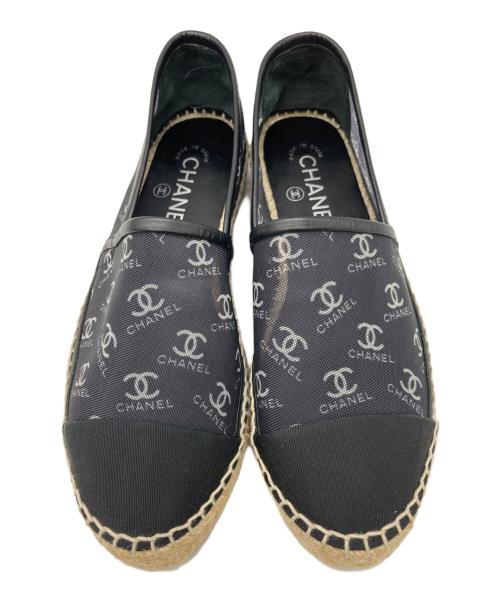 CHANEL（シャネル）CHANEL (シャネル) エスパドリーユ ブラック サイズ:37の古着・服飾アイテム