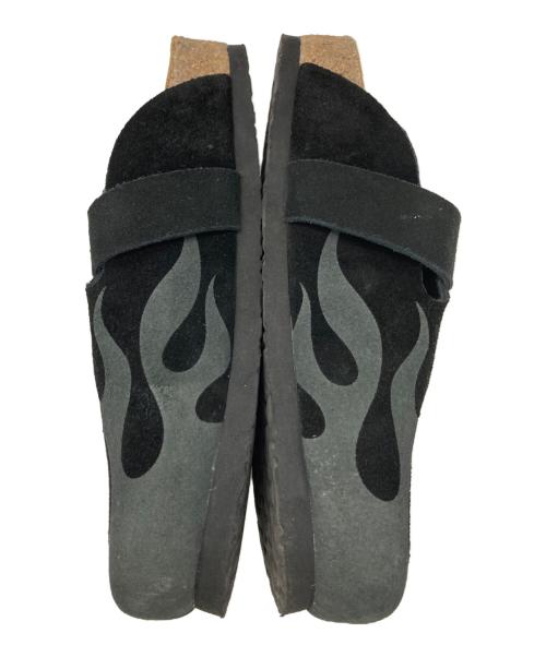 Hysteric Glamour（ヒステリックグラマー）Hysteric Glamour (ヒステリックグラマー) FIRE PATTERN SANDALS ブラック サイズ:24の古着・服飾アイテム
