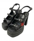 Hysteric Glamourヒステリックグラマー）の古着「プラットフォームヒールサンダル」｜ブラック