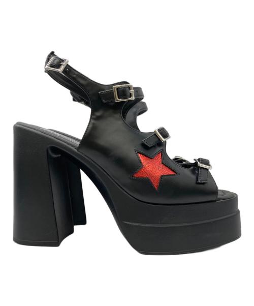 Hysteric Glamour（ヒステリックグラマー）Hysteric Glamour (ヒステリックグラマー) プラットフォームヒールサンダル ブラック サイズ:24の古着・服飾アイテム