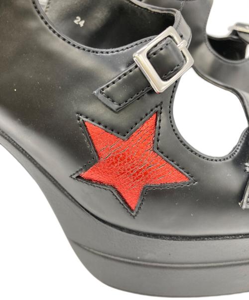 Hysteric Glamour（ヒステリックグラマー）Hysteric Glamour (ヒステリックグラマー) プラットフォームヒールサンダル ブラック サイズ:24の古着・服飾アイテム