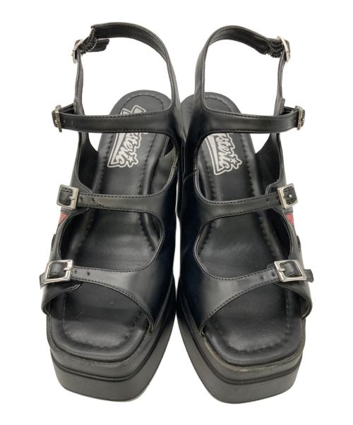 Hysteric Glamour（ヒステリックグラマー）Hysteric Glamour (ヒステリックグラマー) プラットフォームヒールサンダル ブラック サイズ:24の古着・服飾アイテム