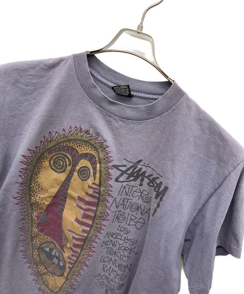 stussy（ステューシー）stussy (ステューシー) 80sプリントTシャツ パープル サイズ:XLの古着・服飾アイテム