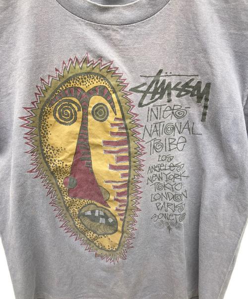 stussy（ステューシー）stussy (ステューシー) 80sプリントTシャツ パープル サイズ:XLの古着・服飾アイテム