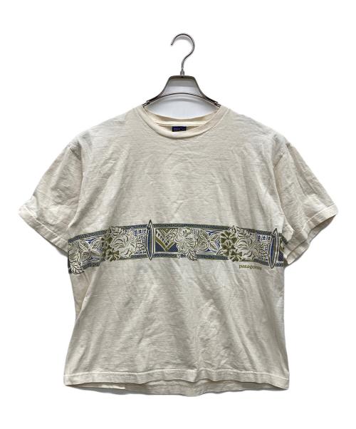 Patagonia（パタゴニア）Patagonia (パタゴニア) 90sオーガニックコットンプリントTシャツ ホワイト サイズ:Lの古着・服飾アイテム