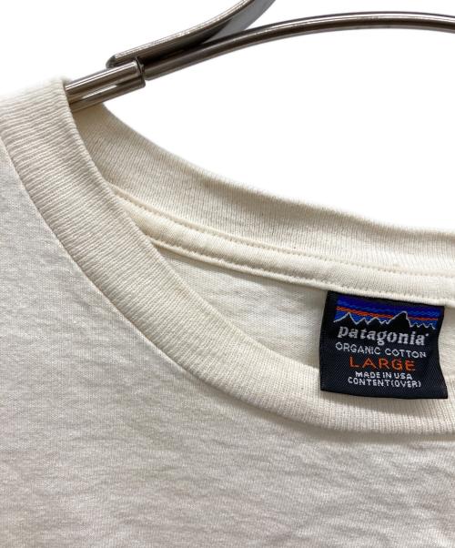 Patagonia（パタゴニア）Patagonia (パタゴニア) 90sオーガニックコットンプリントTシャツ ホワイト サイズ:Lの古着・服飾アイテム