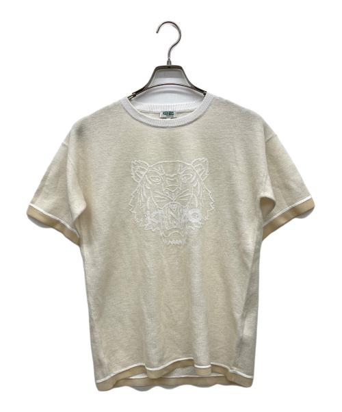 KENZO（ケンゾー）KENZO (ケンゾー) タイガーロゴメッシュTシャツ ベージュ サイズ:Mの古着・服飾アイテム