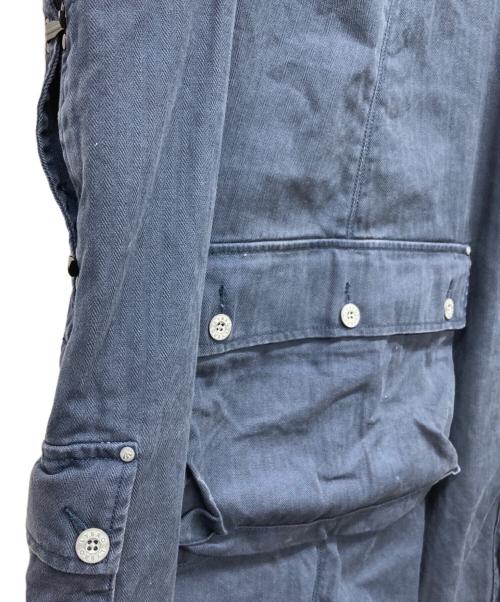 NIGEL CABOURN（ナイジェルケーボン）NIGEL CABOURN (ナイジェルケーボン) LYBRO NAVAL DUNGAREE HERRINGBONE OVERALL ネイビー サイズ:UNI(42-52)の古着・服飾アイテム