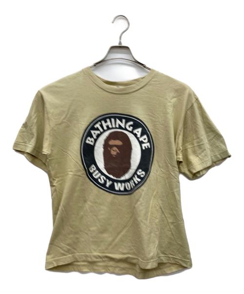 A BATHING APE（アベイシングエイプ）A BATHING APE (アベイシングエイプ) プリントTシャツ ベージュ サイズ:Lの古着・服飾アイテム