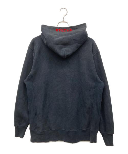Champion（チャンピオン）Champion (チャンピオン) stussy (ステューシー) プルオーバーパーカー ブラック サイズ:X-LARGEの古着・服飾アイテム
