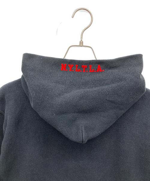 Champion（チャンピオン）Champion (チャンピオン) stussy (ステューシー) プルオーバーパーカー ブラック サイズ:X-LARGEの古着・服飾アイテム