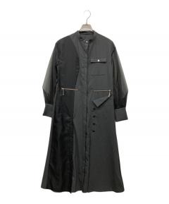 中古・古着通販】DRAWER (ドゥロワー) 16Gxタフタワンピース ブラック