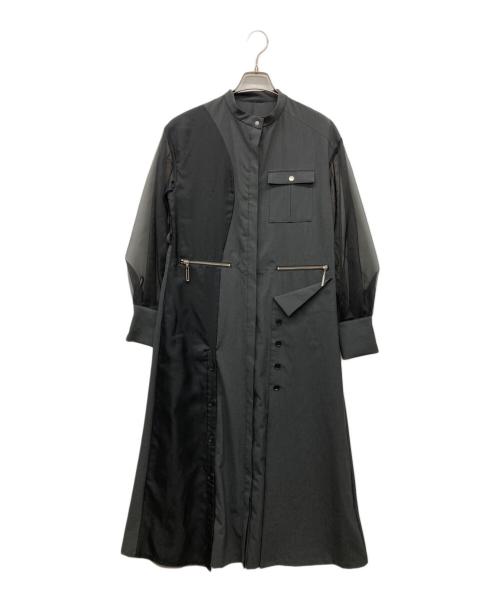 UNITED TOKYO（ユナイテッドトーキョー）UNITED TOKYO (ユナイテッドトーキョー) シアーコンビミリワンピース グレー サイズ:2の古着・服飾アイテム