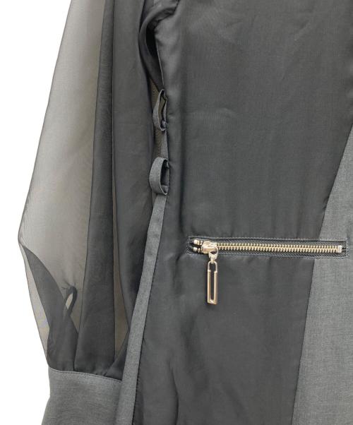 UNITED TOKYO（ユナイテッドトーキョー）UNITED TOKYO (ユナイテッドトーキョー) シアーコンビミリワンピース グレー サイズ:2の古着・服飾アイテム