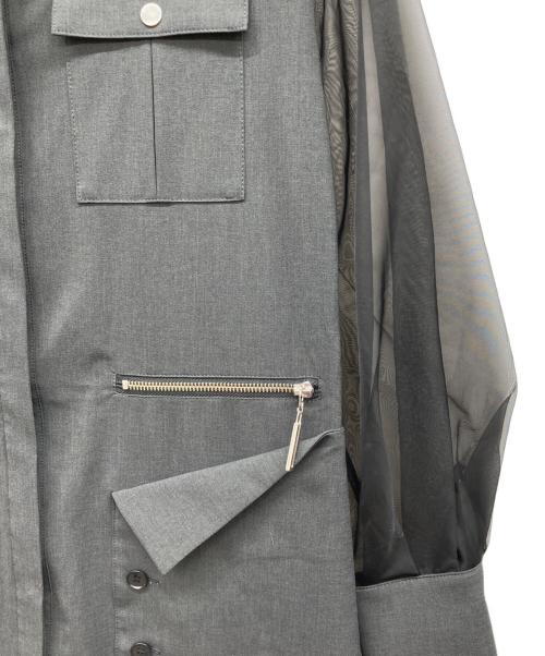 UNITED TOKYO（ユナイテッドトーキョー）UNITED TOKYO (ユナイテッドトーキョー) シアーコンビミリワンピース グレー サイズ:2の古着・服飾アイテム
