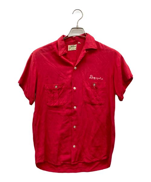 Hilton（ヒルトン）Hilton (ヒルトン) ヴィンテージボーリングシャツ レッド サイズ:14-S-14 1/2の古着・服飾アイテム