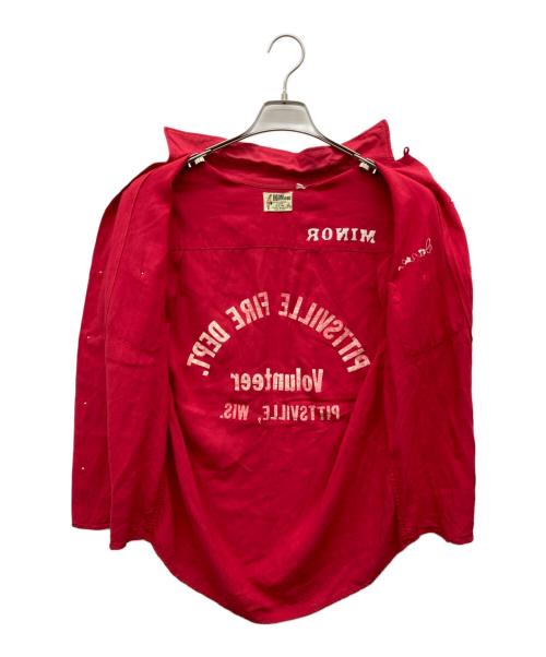 Hilton（ヒルトン）Hilton (ヒルトン) ヴィンテージボーリングシャツ レッド サイズ:14-S-14 1/2の古着・服飾アイテム