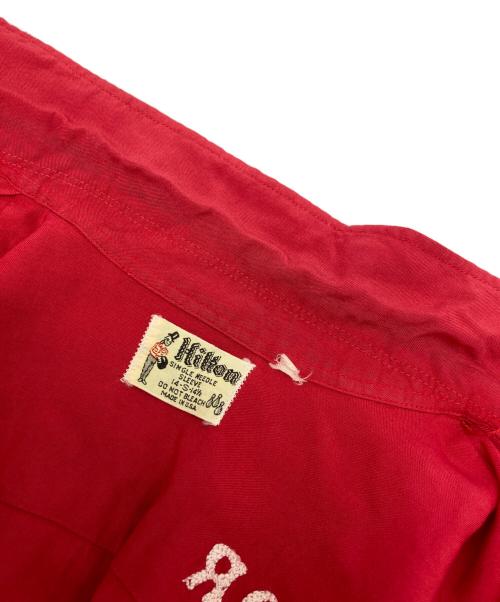 Hilton（ヒルトン）Hilton (ヒルトン) ヴィンテージボーリングシャツ レッド サイズ:14-S-14 1/2の古着・服飾アイテム