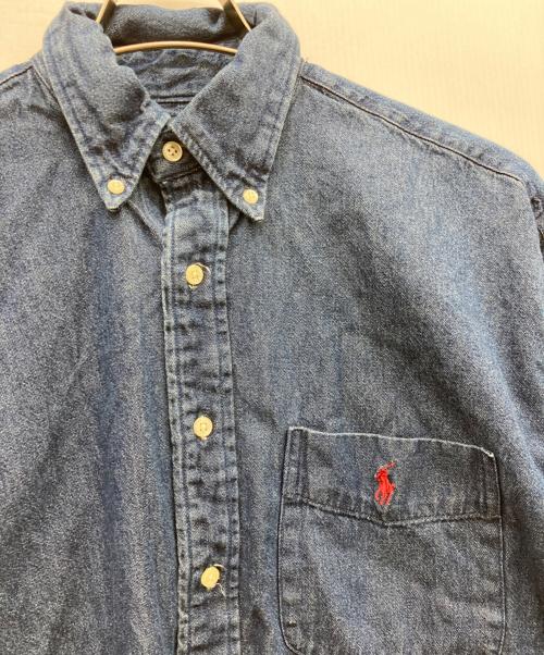RALPH LAUREN（ラルフローレン）RALPH LAUREN (ラルフローレン) ボタンダウンデニムシャツ BLAIRE インディゴ サイズ:Sの古着・服飾アイテム