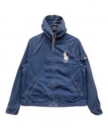 POLO RALPH LAUREN（ポロ・ラルフローレン）の古着「ビッグポニーフーデッドジャケット」｜ネイビー