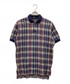 POLO RALPH LAURENポロ・ラルフローレン）の古着「チェックニットポロシャツ」｜パープル