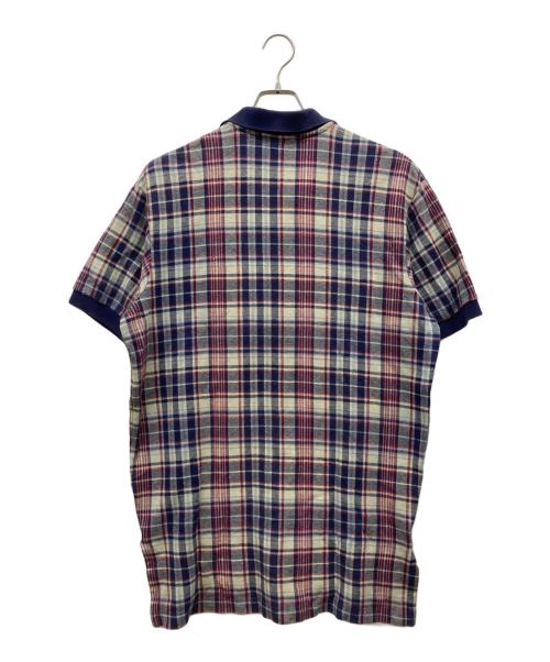 POLO RALPH LAUREN（ポロ・ラルフローレン）POLO RALPH LAUREN (ポロ・ラルフローレン) チェックニットポロシャツ パープル サイズ:Mの古着・服飾アイテム