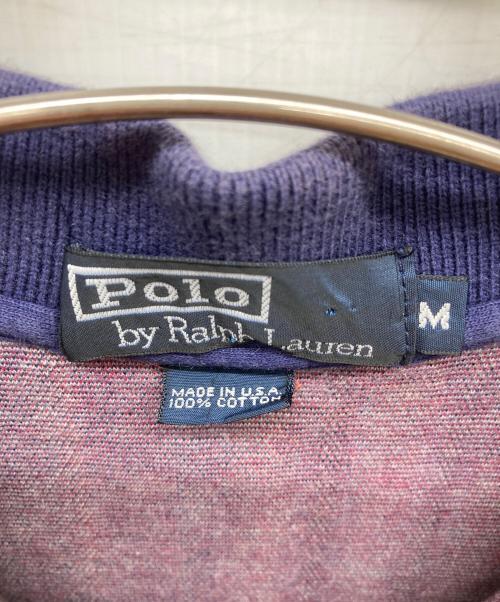 POLO RALPH LAUREN（ポロ・ラルフローレン）POLO RALPH LAUREN (ポロ・ラルフローレン) チェックニットポロシャツ パープル サイズ:Mの古着・服飾アイテム