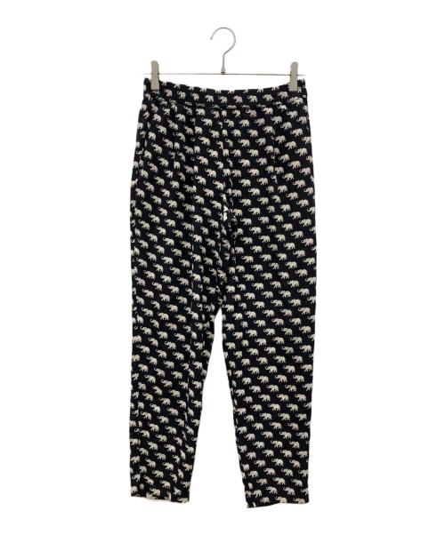 Max Mara WEEK END LINE（マックスマーラ ウイークエンドライン）MAX MARA WEEK END LINE (マックスマーラ ウイークエンドライン) 総柄エレファントパンツ ブラック サイズ:36の古着・服飾アイテム