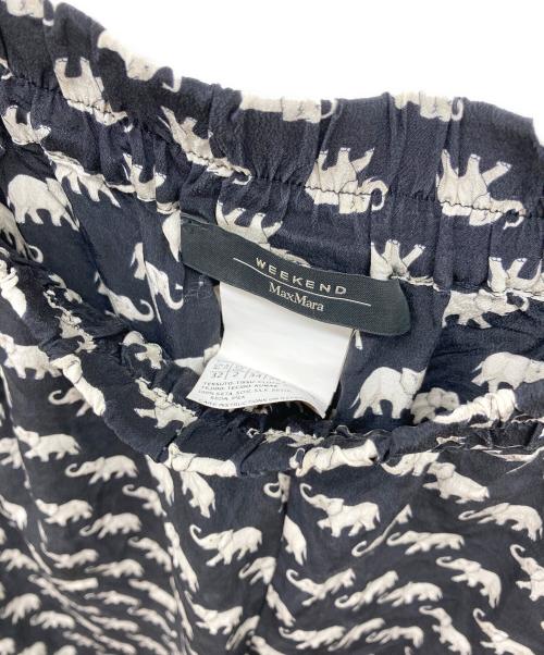 Max Mara WEEK END LINE（マックスマーラ ウイークエンドライン）MAX MARA WEEK END LINE (マックスマーラ ウイークエンドライン) 総柄エレファントパンツ ブラック サイズ:36の古着・服飾アイテム