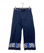 Max Mara WEEK END LINEマックスマーラ ウイークエンドライン）の古着「刺繍デザインパンツ」｜ネイビー