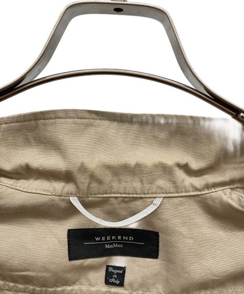 WEEKEND Max Mara（ウィークエンド マックスマーラ）Weekend Max Mara (ウィークエンド マックスマーラ) リネン混ジャケット ベージュ サイズ:38の古着・服飾アイテム