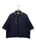 UNITED ARROWS（ユナイテッドアローズ）の古着「25SS ミニマル フリル ポロニット カットソー」｜ネイビー