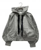 LANVIN en Bleuランバンオンブルー）の古着「ショートジップパーカー」｜グレー