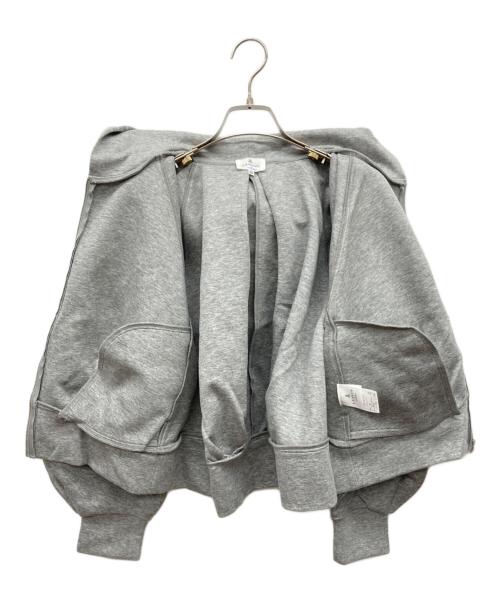 LANVIN en Bleu（ランバンオンブルー）LANVIN en Bleu (ランバンオンブルー) ショートジップパーカー グレー サイズ:38の古着・服飾アイテム