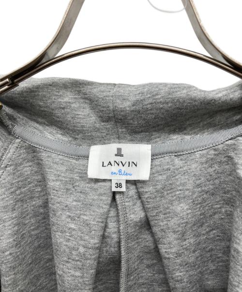 LANVIN en Bleu（ランバンオンブルー）LANVIN en Bleu (ランバンオンブルー) ショートジップパーカー グレー サイズ:38の古着・服飾アイテム
