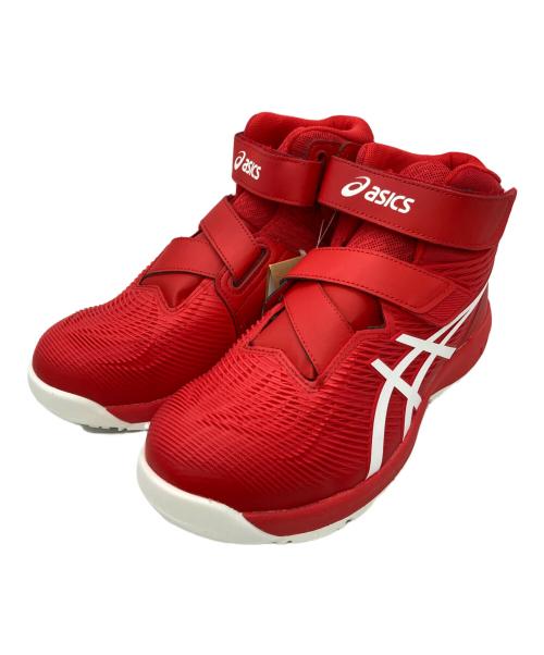 asics（アシックス）asics (アシックス) ハイカットスニーカー ウィンジョブ　 レッド サイズ:EU 42の古着・服飾アイテム