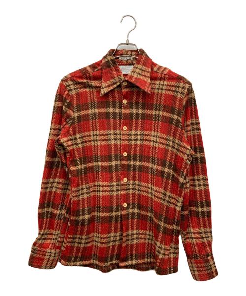 Done gal（ドニゴール）Done gal (ドニゴール) 70s タータンチェックシャツ レッド サイズ:Mの古着・服飾アイテム